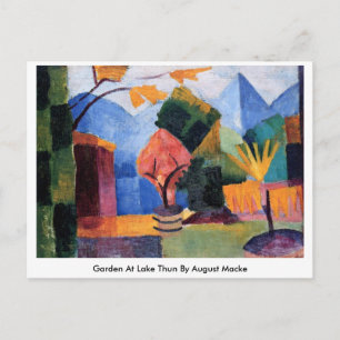 Garden At Lake Thun By August Macke Postcard