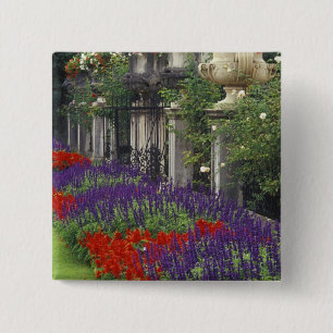 Garden at Mirabell Palace, Salzburg, Austria 15 Cm Square Badge