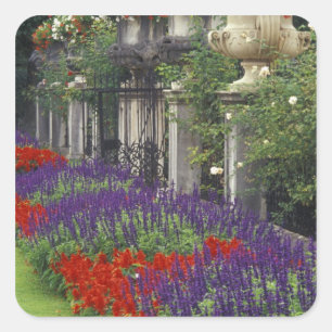 Garden at Mirabell Palace, Salzburg, Austria Square Sticker
