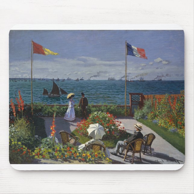 Garden at Sainte-Adresse (1867) Mouse Pad (Front)
