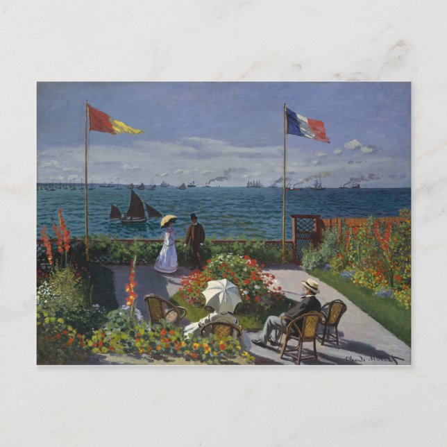 Garden at Sainte-Adresse (1867) Postcard (Front)