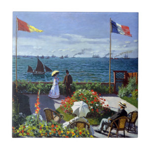 Garden at Sainte-Adresse by Claude Monet Tile