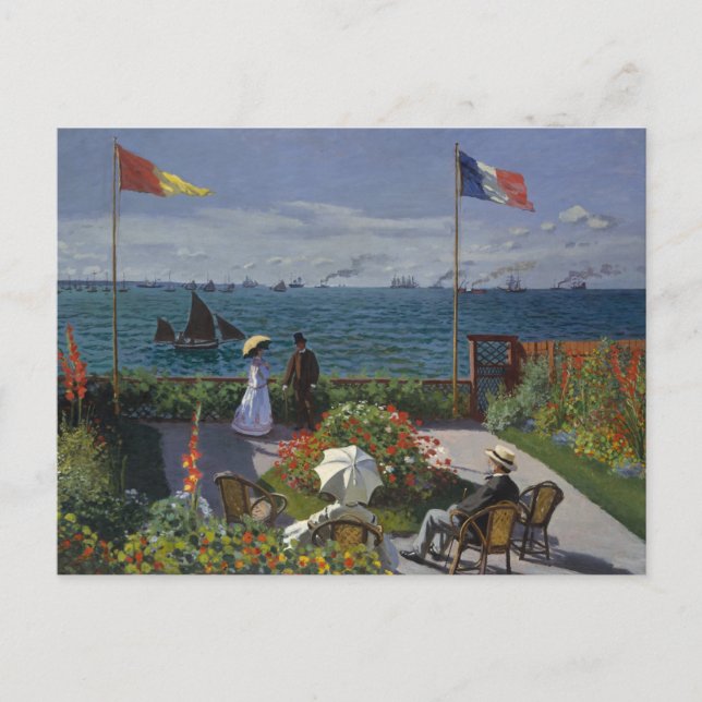 Garden at Sainte-Adresse by Monet Postcard (Front)