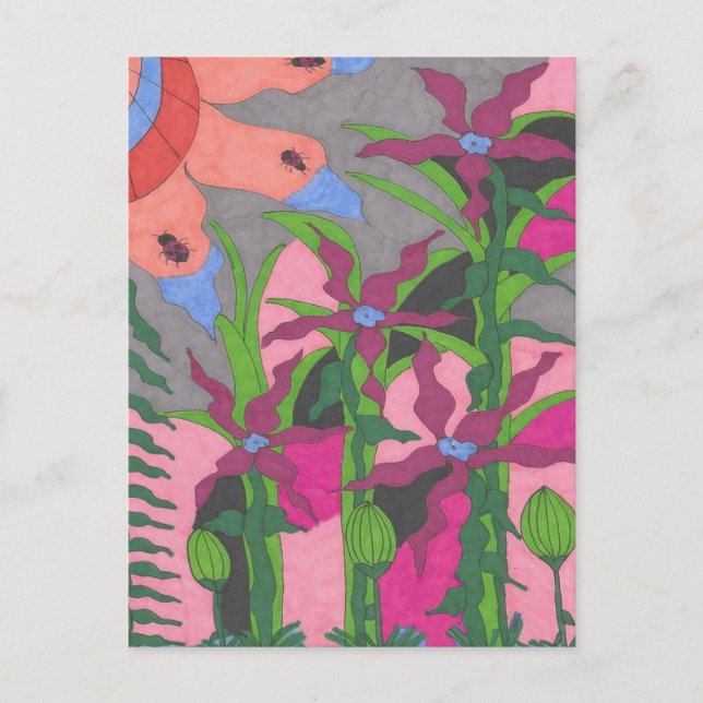 Garden at Twilight  Postcard (Front)