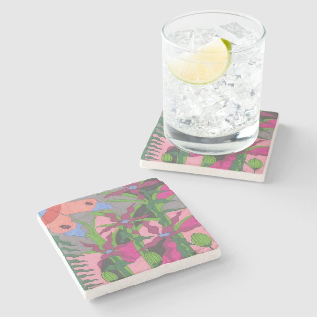 Garden at Twilight Stone Coaster (Side)