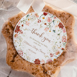 Garden Baby Bloom Baby shower Classic Round Sticker