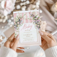 Garden Baby in Bloom Girl Baby Shower Invitation