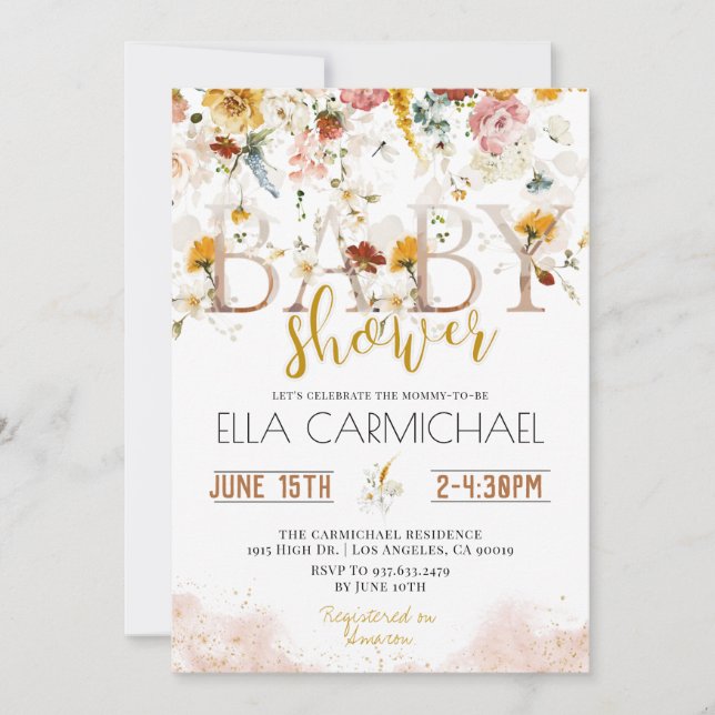 Garden Baby Shower Invitation (Front)