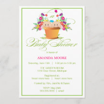 Garden Baby Shower Invitation | Twins