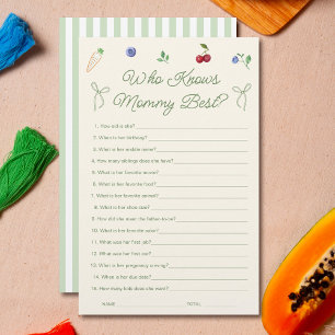 Garden Baby Shower Who Knows Mummy Best Game