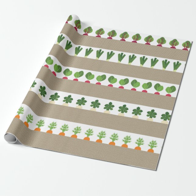 Garden Beds Wrapping Paper (Unrolled)