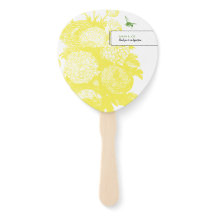 Garden Bee Toile Cheerful Yellow Party Fan