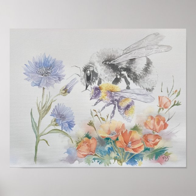 Garden Bees Poster (Front)