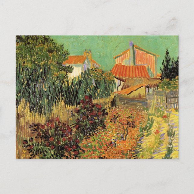 Garden Behind a House by Vincent van Gogh Postcard (Front)