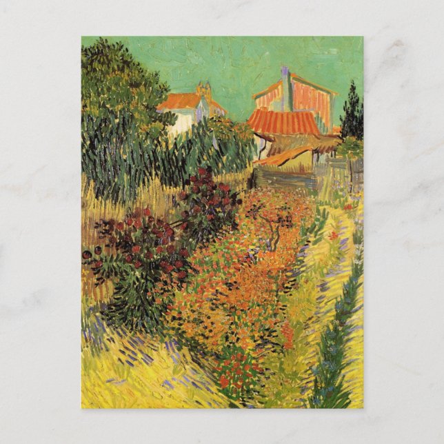 Garden Behind a House by Vincent van Gogh Postcard (Front)