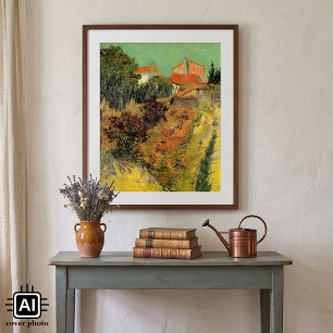 Garden Behind a House by Vincent van Gogh Poster