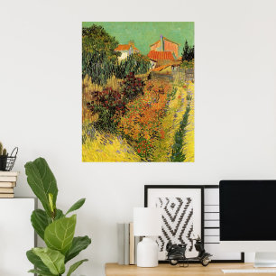 Garden Behind a House by Vincent van Gogh Poster
