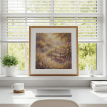 Garden Bench Wall Art Poster