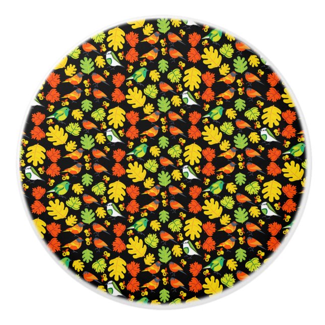 Garden Bird Home Decor Print Ceramic Knob (Front)