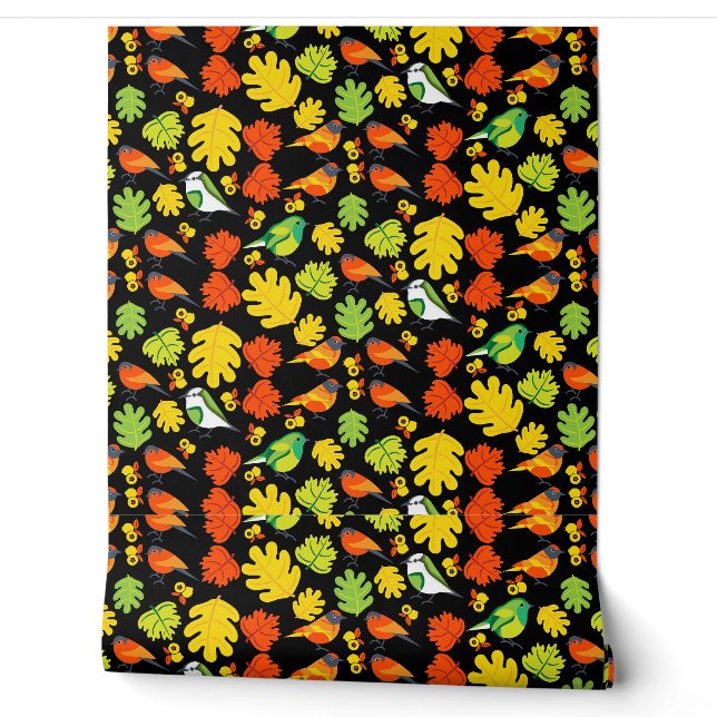 Garden Bird Home Decor Print Wallpaper (Unrolling)