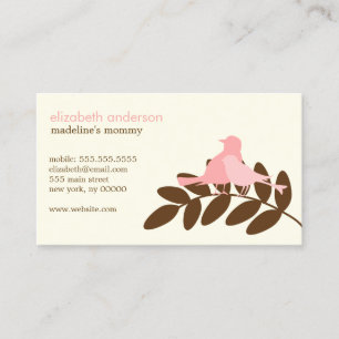 Garden Bird Silhouettes Calling Card