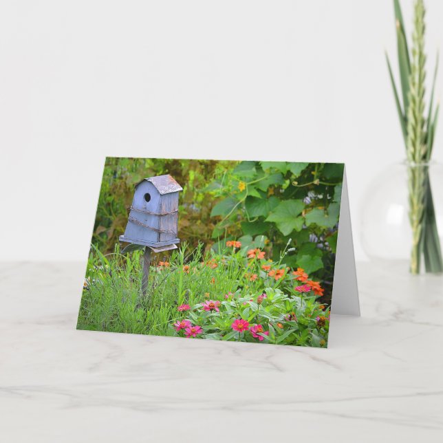 Garden Birdhouse Notecard (Front)