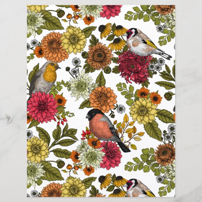 Garden birds and flowers 1 (Front)