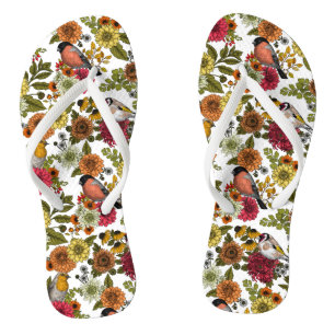 Garden birds and flowers 1 jandals