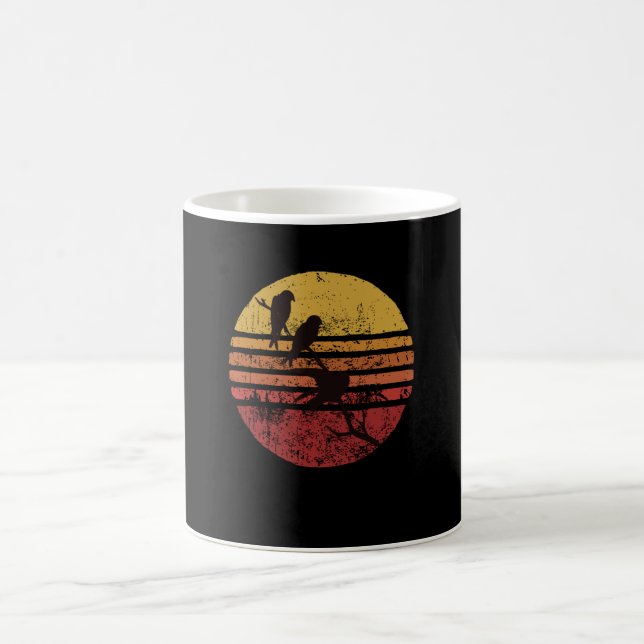 Garden Birds Retro Coffee Mug (Center)