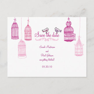 "Garden Birds" Save the Date Postcard