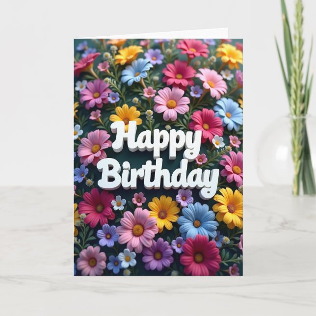 Garden Birthday Art Card (Front)