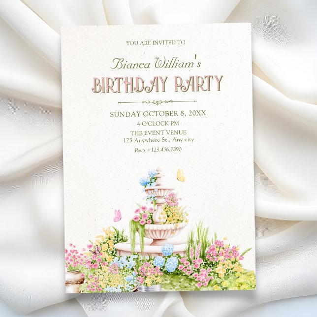 Garden birthday invitation (Creator Uploaded)