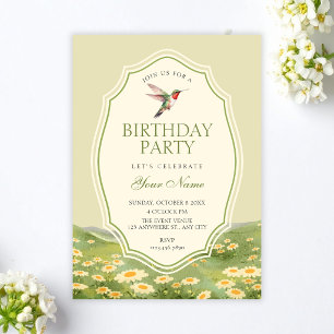 Garden birthday invitation