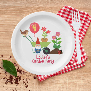 Garden Birthday Paper Plate