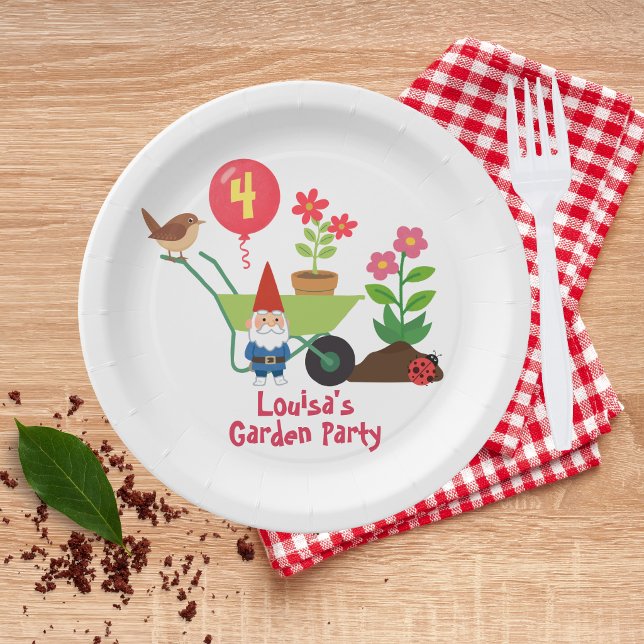 Garden Birthday Paper Plate (Creator Uploaded)