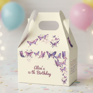 Garden birthday party with butterflies  favour box