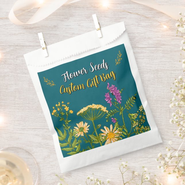 Garden Blend Gift Bag Flower Seeds Favour  (Clipped)