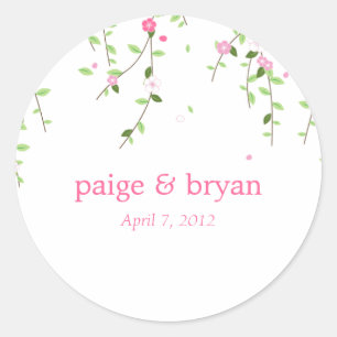 Garden Blooms Favour Sticker or Gift Tag Sticker