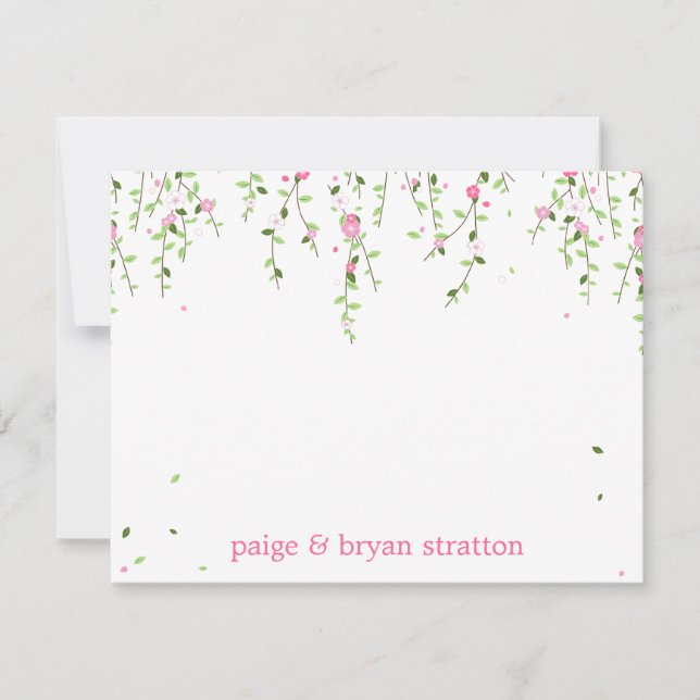 Garden Blooms Flat Thank You Card (Front)