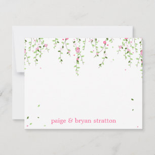 Garden Blooms Flat Thank You Card
