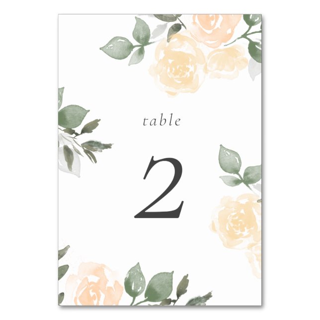 Garden Blooms Table Number (Front)