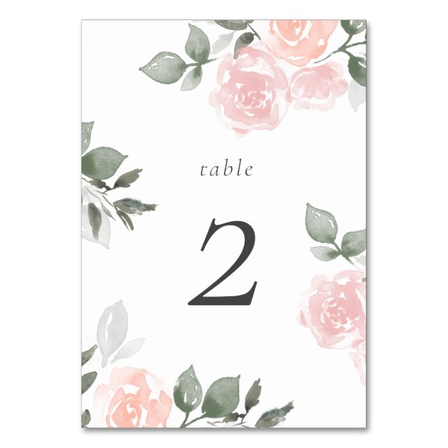 Garden Blooms Table Number (Front)
