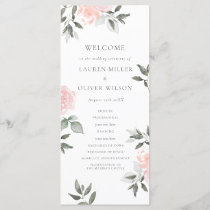 Garden Blooms Wedding Program Programme