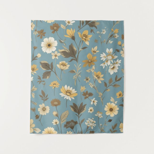 Garden Blue Bloom Tapestry (Front)