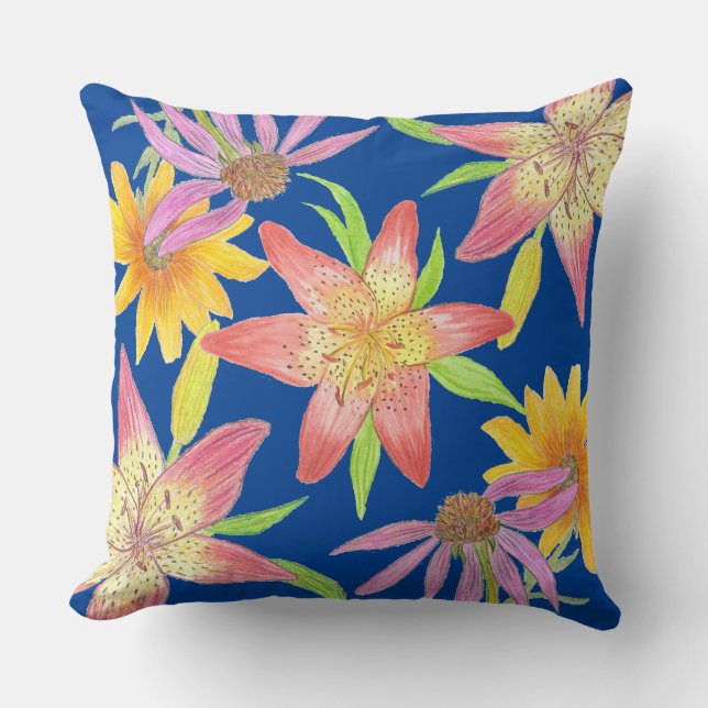 Garden Blue Cushion (Front)