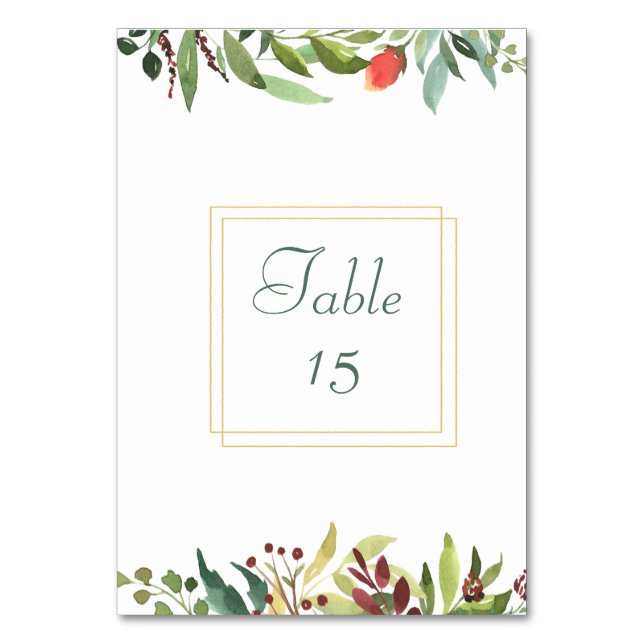 Garden Border Table Number (Front)