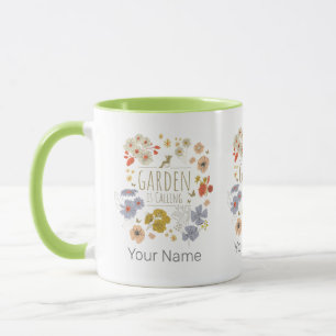 Garden Botanical Flowers For Gardening Mum and Dad Mug
