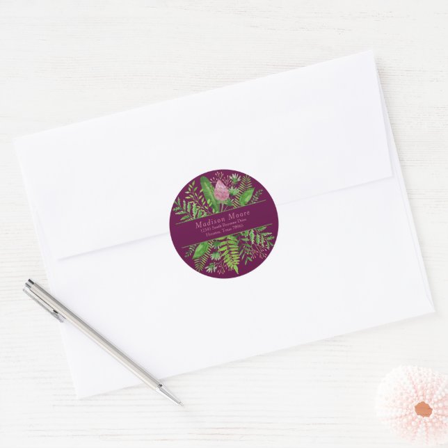 Garden Botanical Return Address Envelope Seal (Envelope)