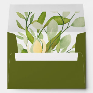 Garden Bouquet Foliage and Flowers Envelope