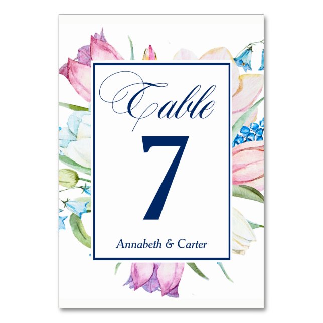 Garden Bouquet Table Number (Front)